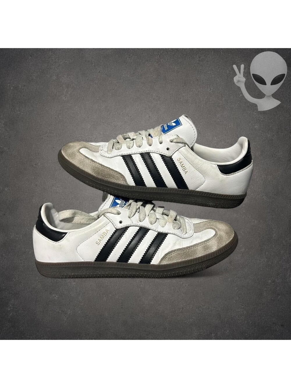 Adidas Samba OG White Black Gum B75806 Mens US 6.5 Womens US 8